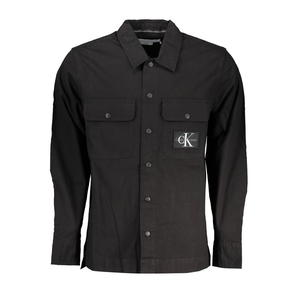 Calvin Klein Black Cotton Shirt by Calvin Klein