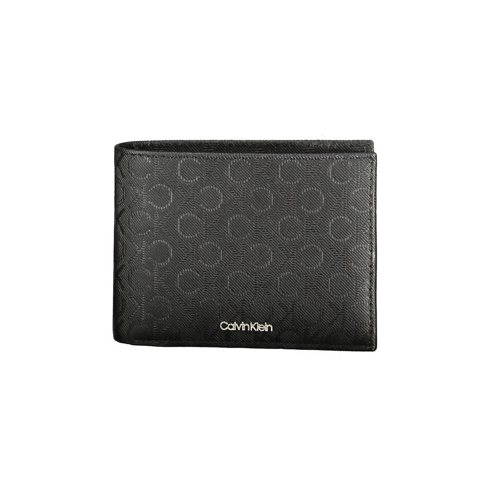 Portefeuille en cuir noir Calvin Klein