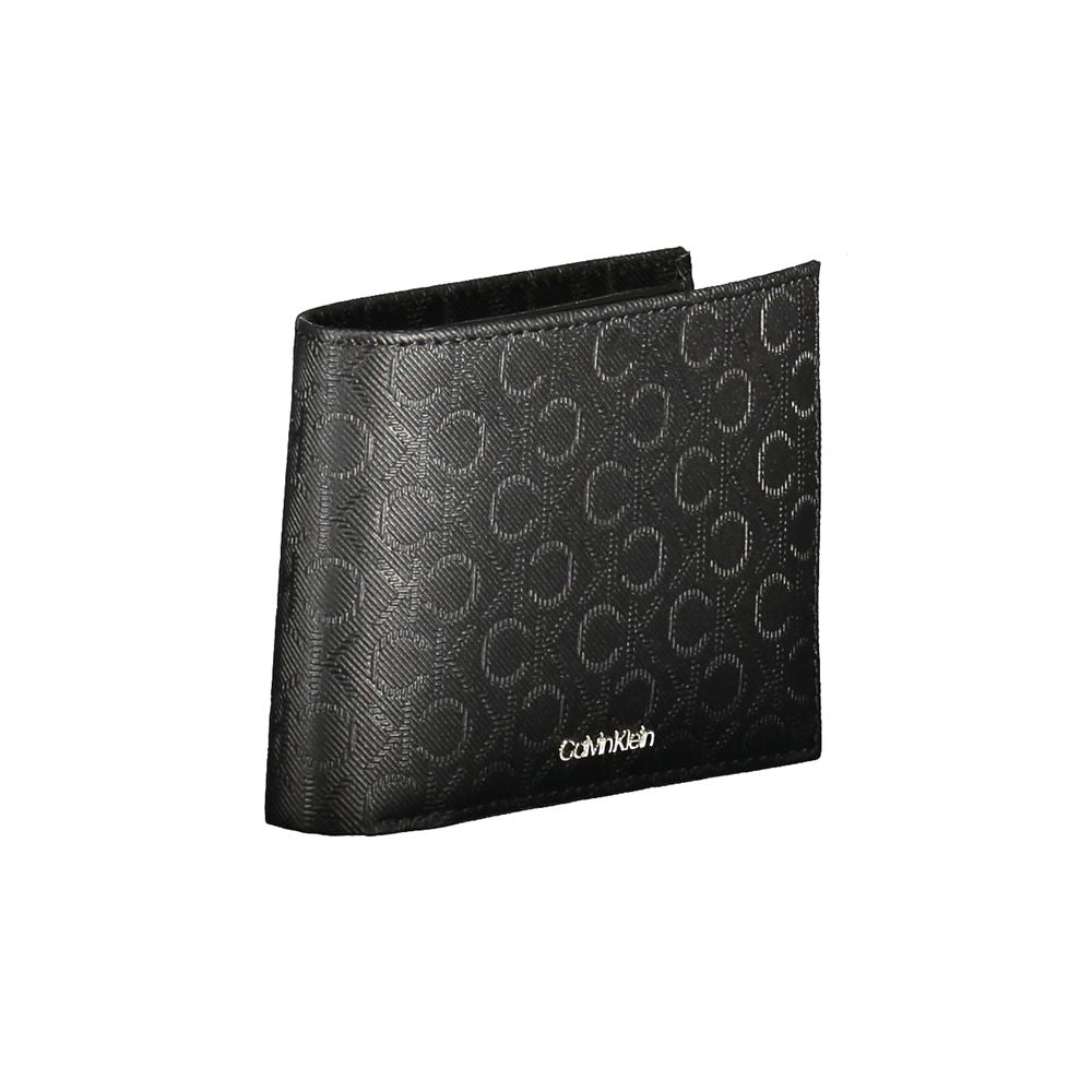 Portefeuille en cuir noir Calvin Klein