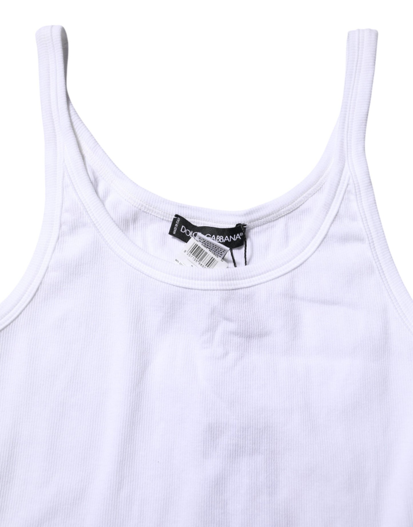 T-shirt débardeur blanc sans manches à col rond pour homme Dolce & Gabbana