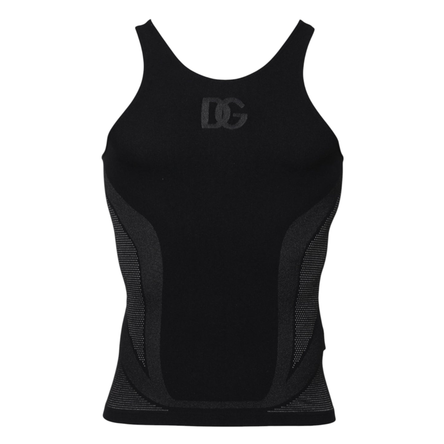 T-shirt débardeur sans manches en nylon noir Dolce & Gabbana