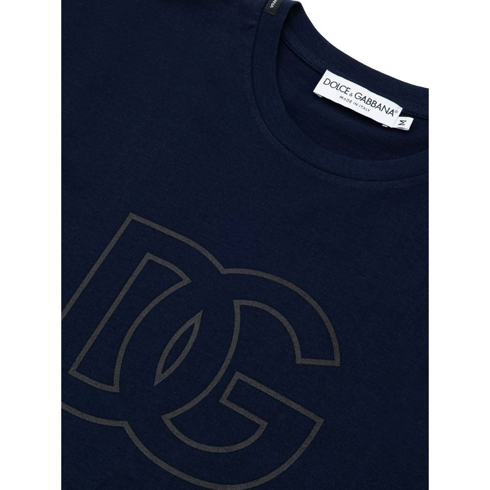 T-shirt en coton bleu Dolce & Gabbana