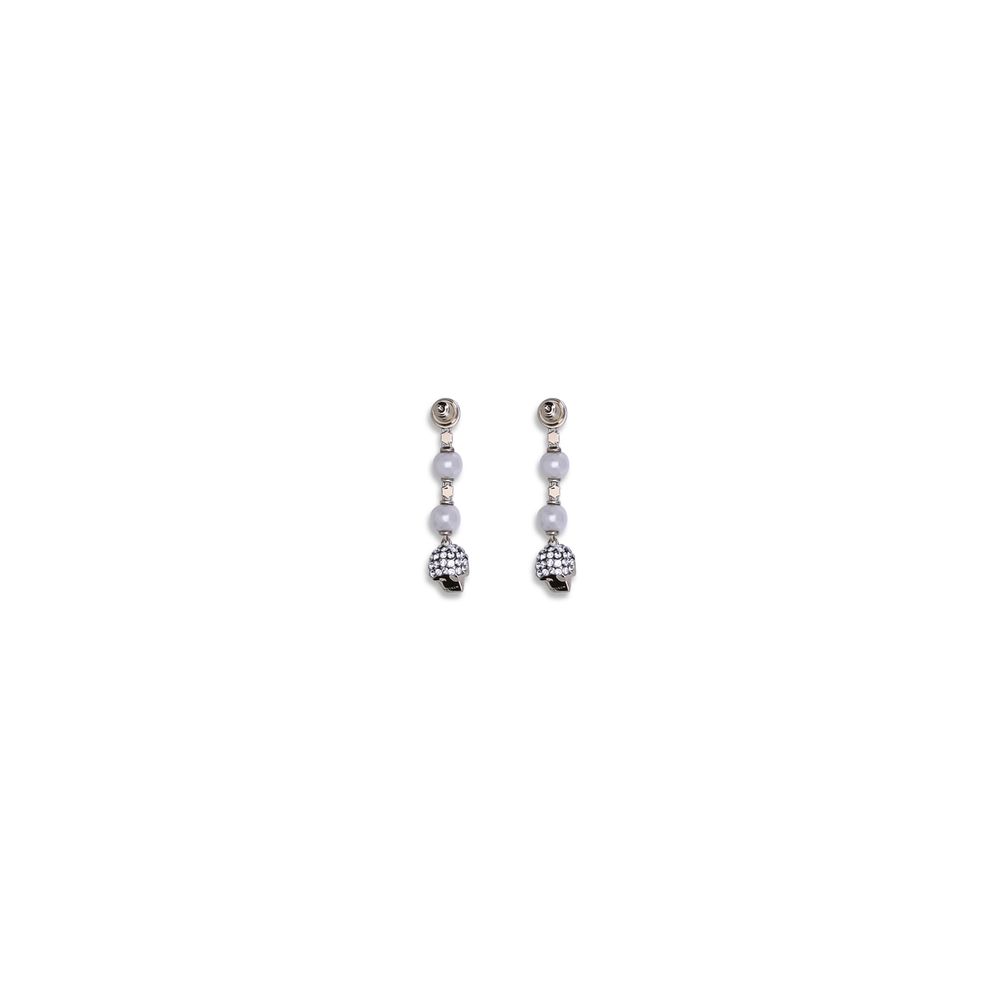 Boucles d'oreilles pendantes tête de mort Alexander McQueen