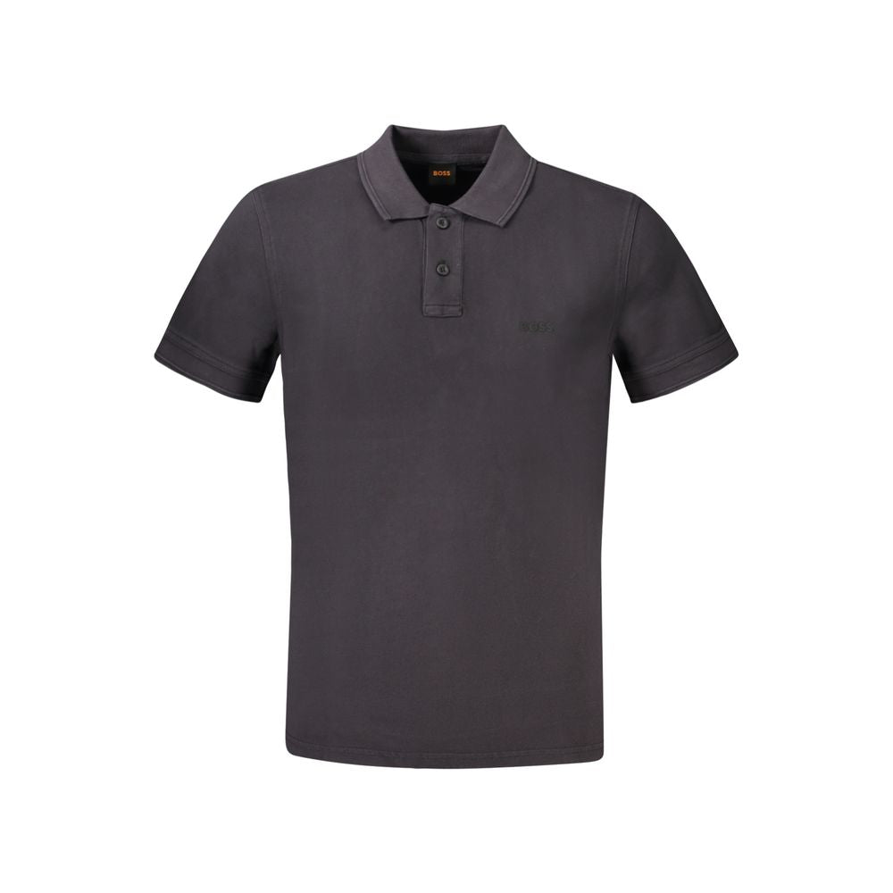 Polo en coton noir Hugo Boss