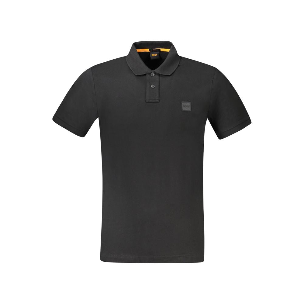 Polo en coton noir Hugo Boss