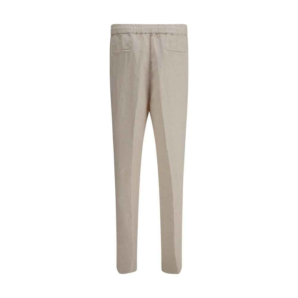 Brunello Cucinelli Linen Pants Drawstring Waist Elegant