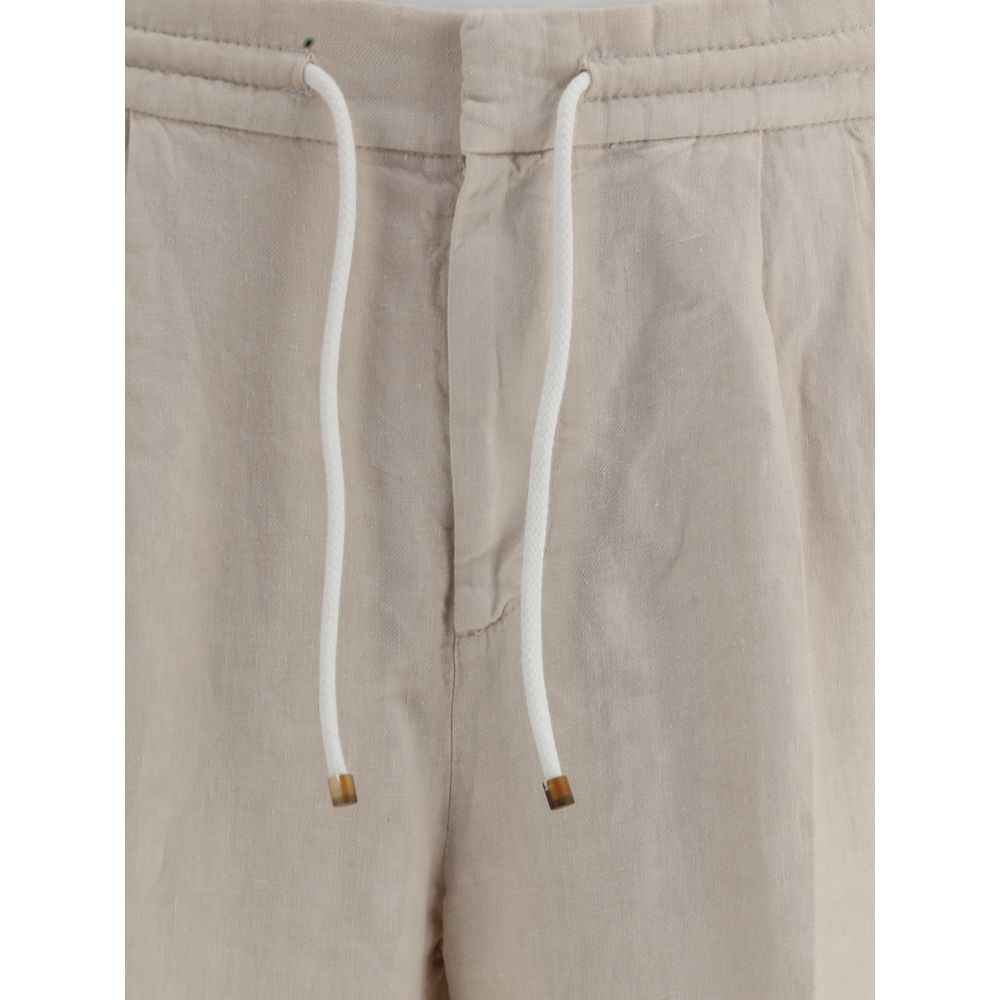 Brunello Cucinelli Linen Pants Drawstring Waist Elegant