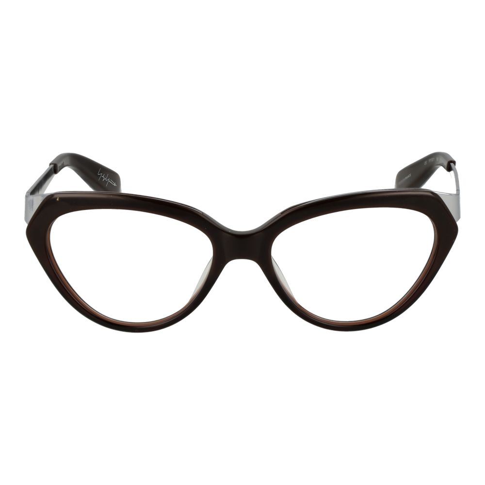 Montures de lunettes unisexes marron Yohji Yamamoto