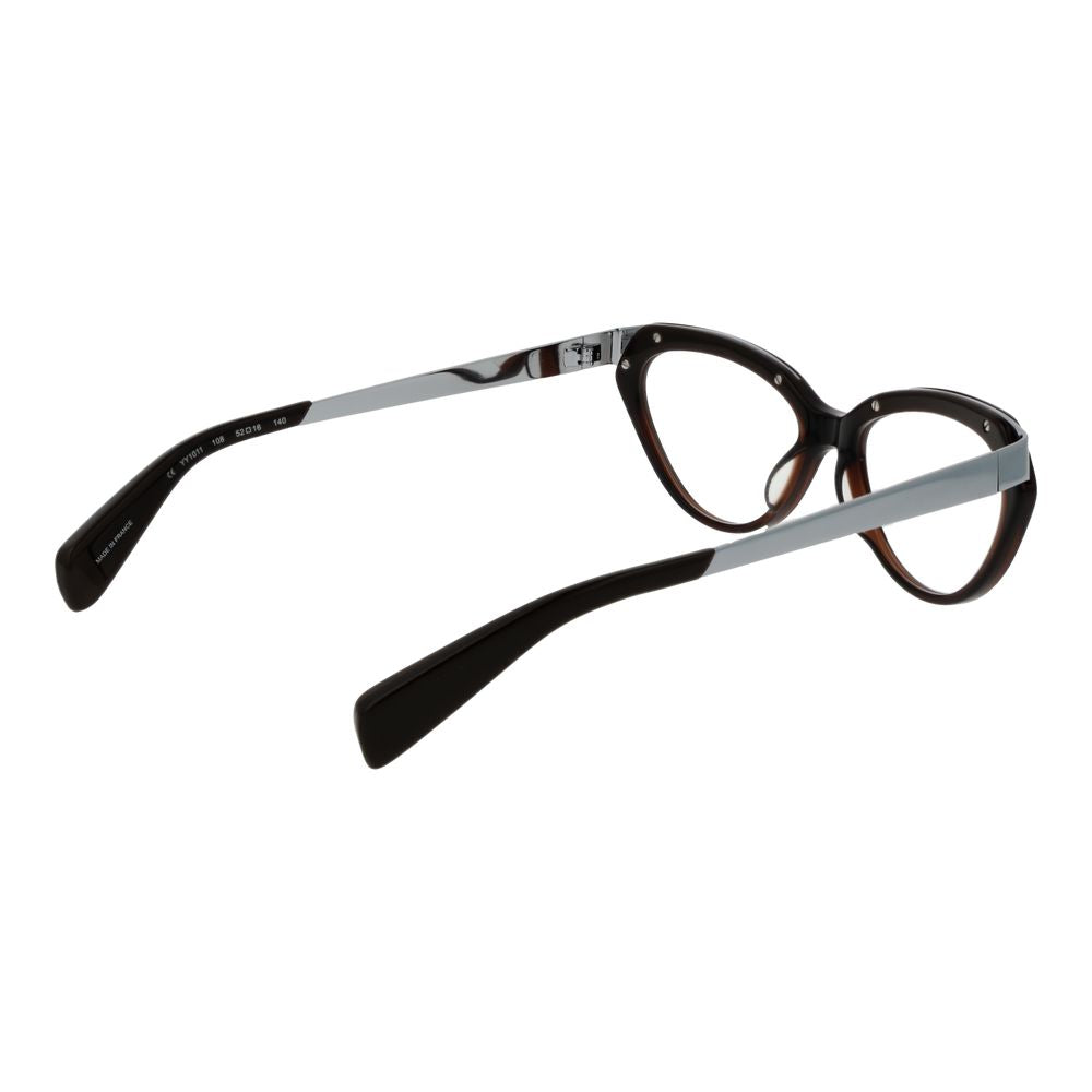 Montures de lunettes unisexes marron Yohji Yamamoto