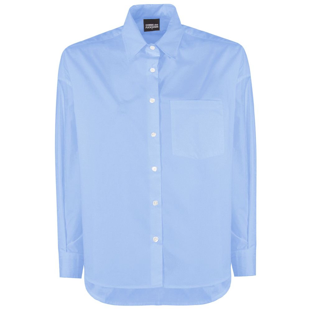 Chemise en coton bleu Comme des Garçons Fuckdown