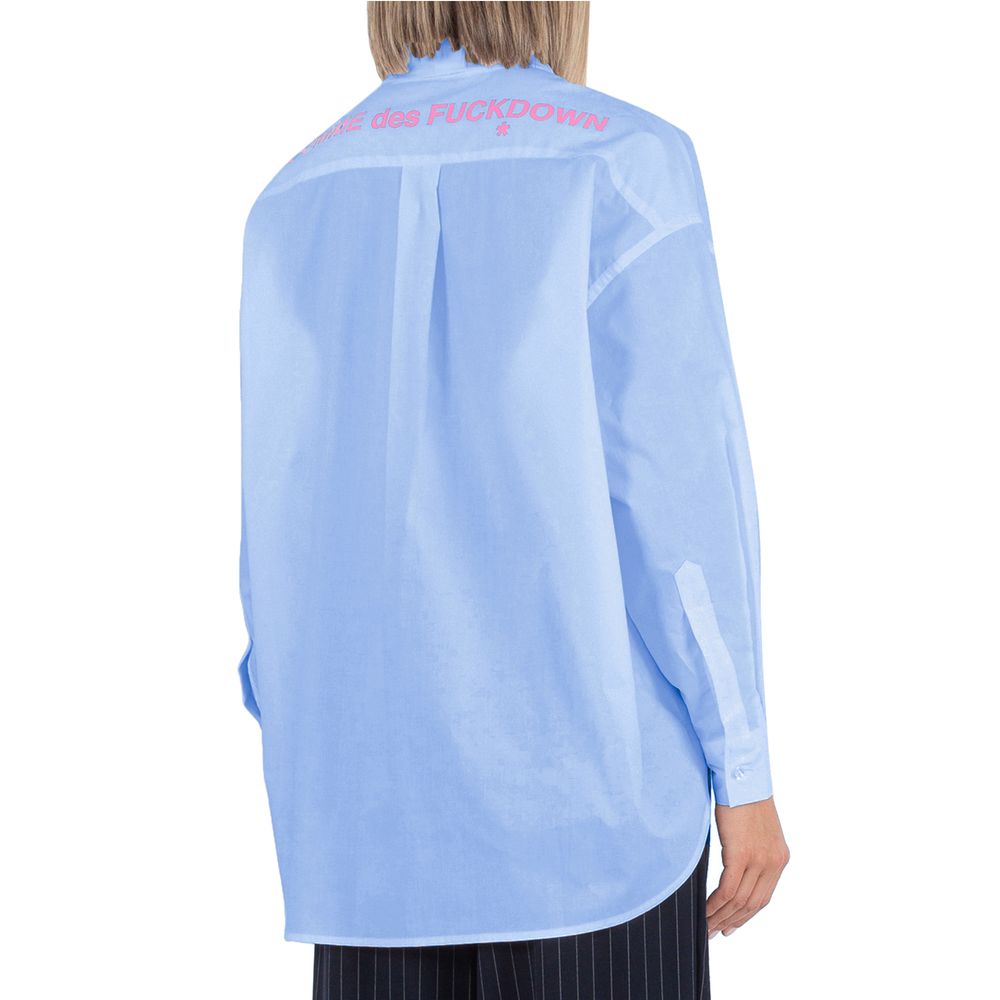 Chemise en coton bleu Comme des Garçons Fuckdown