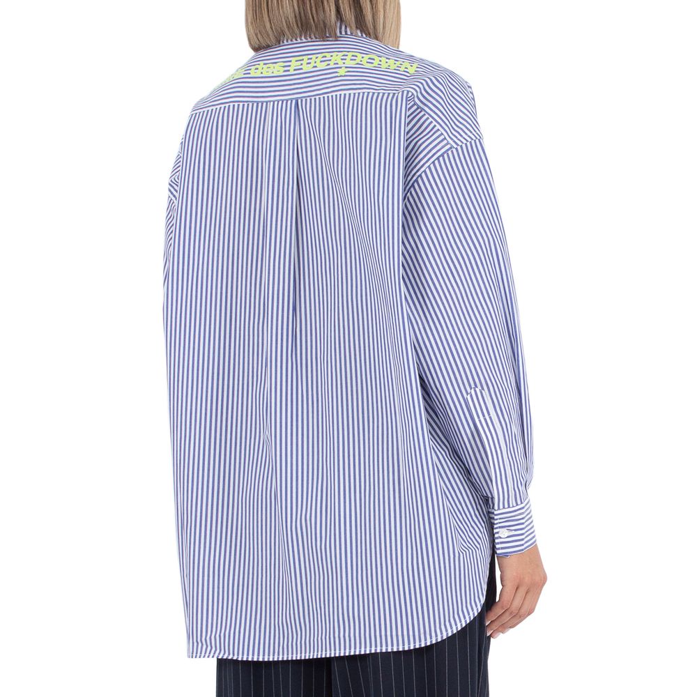 Chemise en coton bleu Comme des Garçons Fuckdown