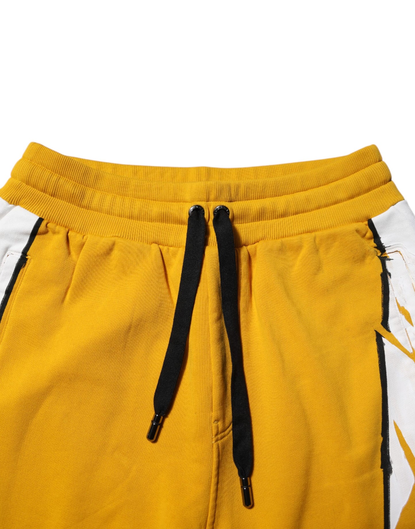 Pantalon de jogging imprimé en coton jaune Dolce & Gabbana