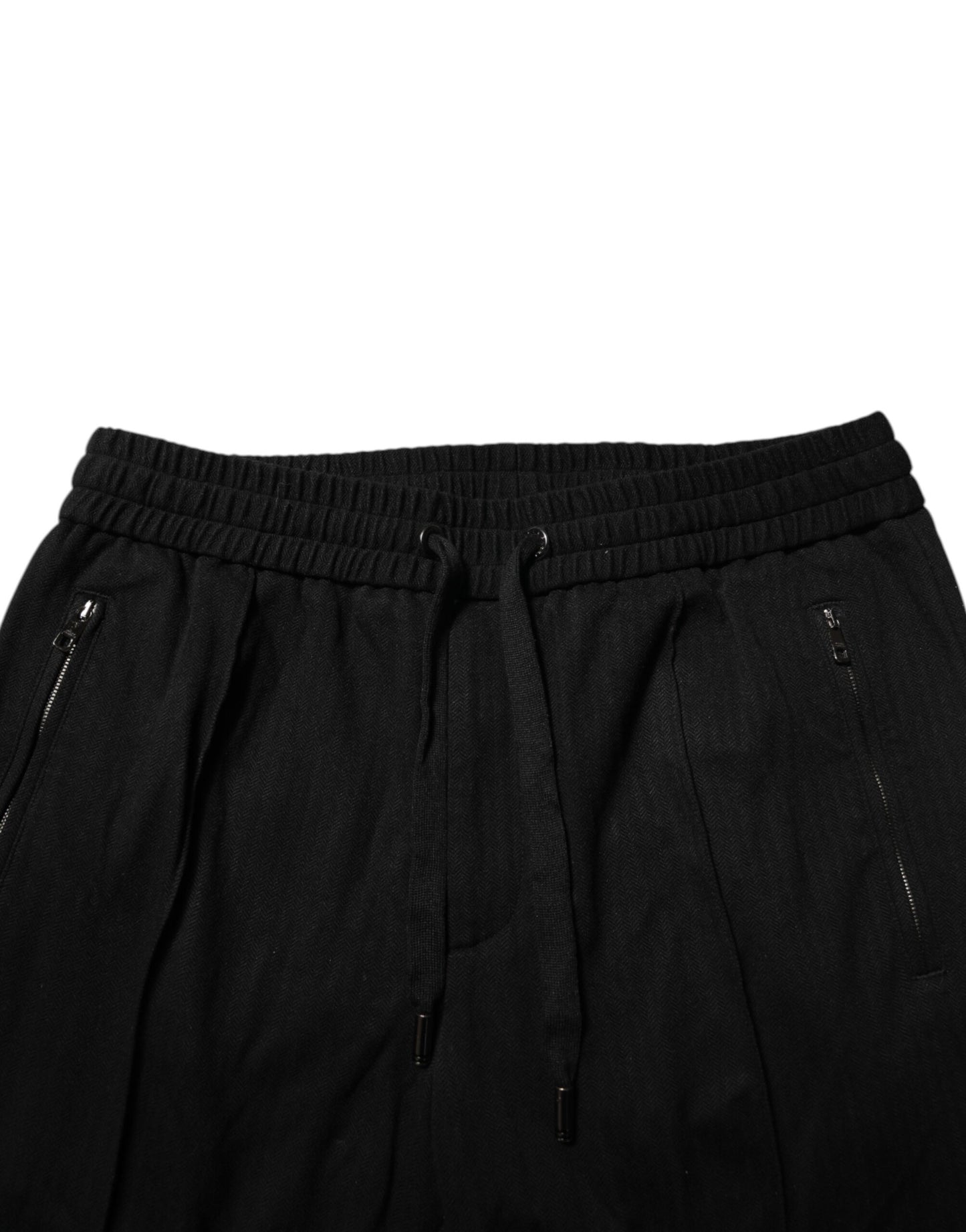 Pantalon de jogging skinny en viscose noire avec logo Dolce & Gabbana pour homme