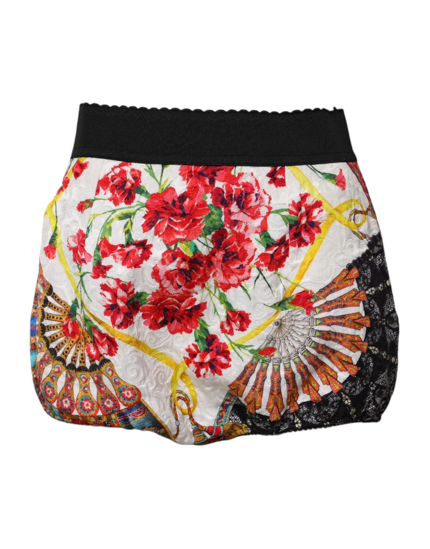 Short taille haute à imprimé floral multicolore Dolce & Gabbana