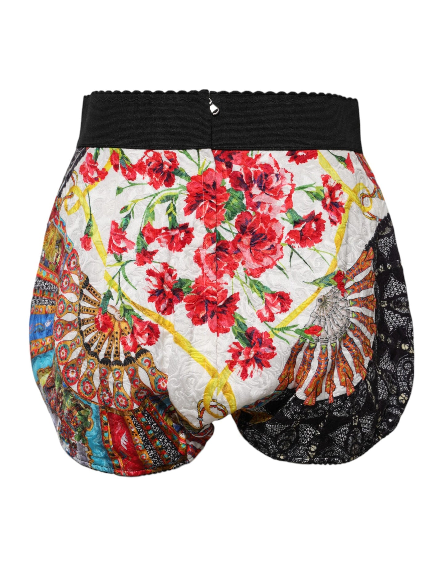 Short taille haute à imprimé floral multicolore Dolce & Gabbana