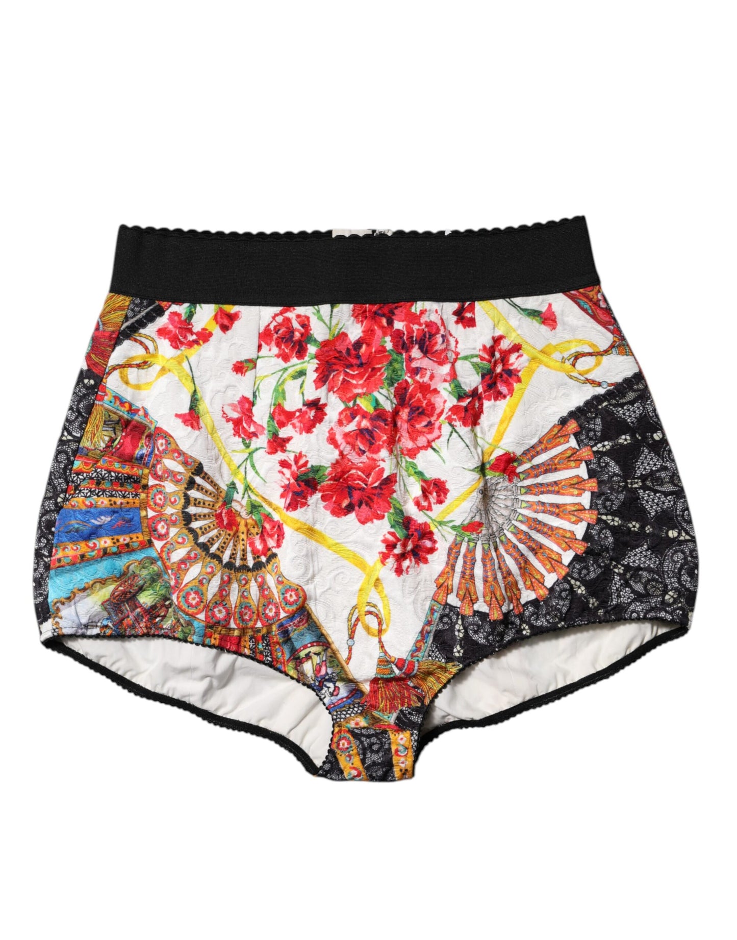 Short taille haute à imprimé floral multicolore Dolce & Gabbana
