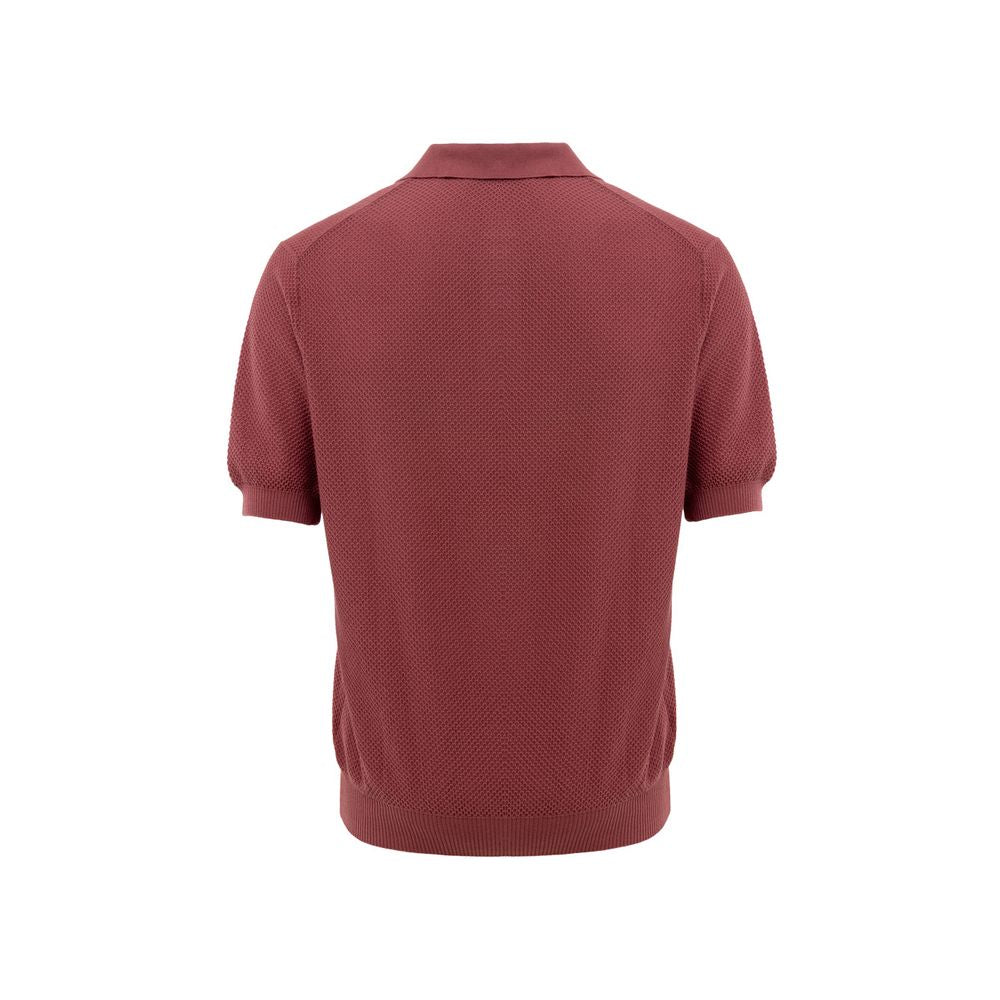 Polo en coton rouge Gran Sasso