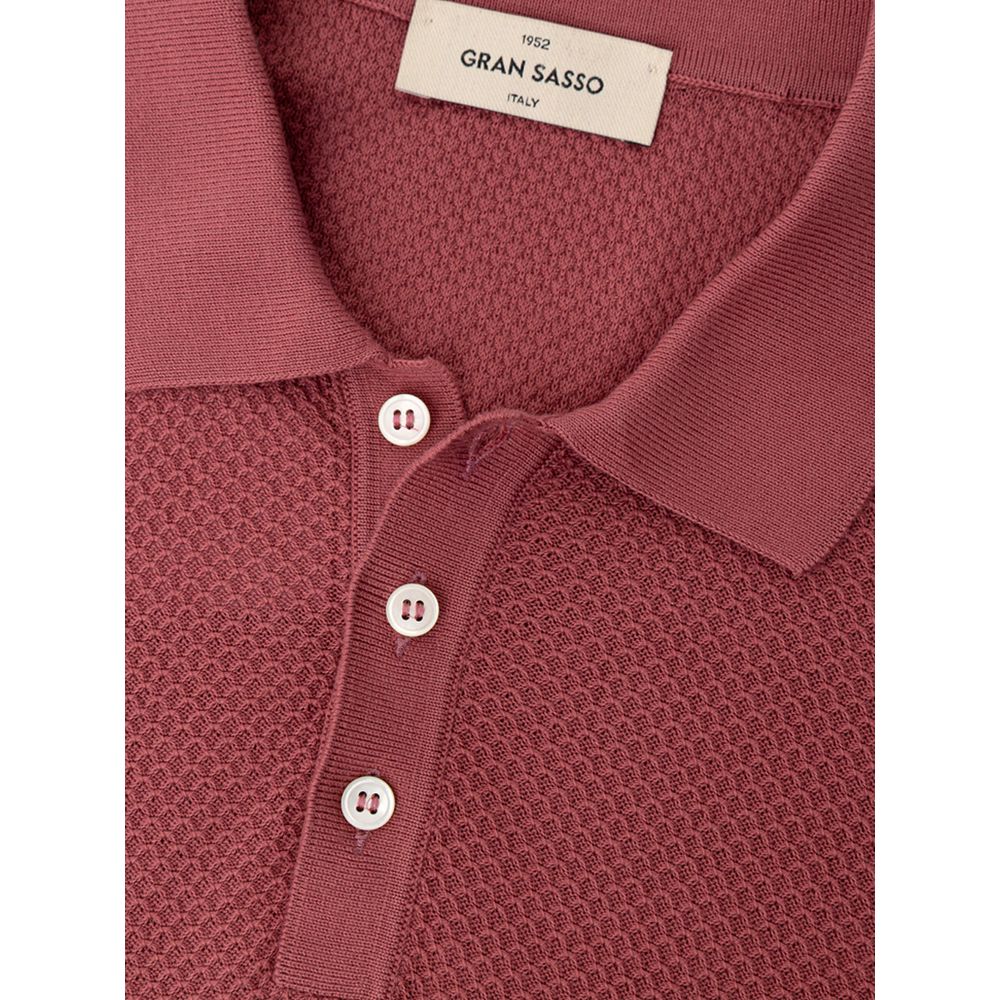 Polo en coton rouge Gran Sasso
