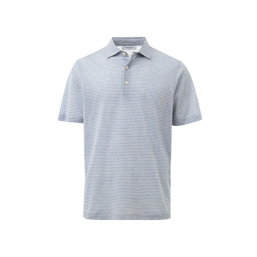 Polo en coton bleu Gran Sasso