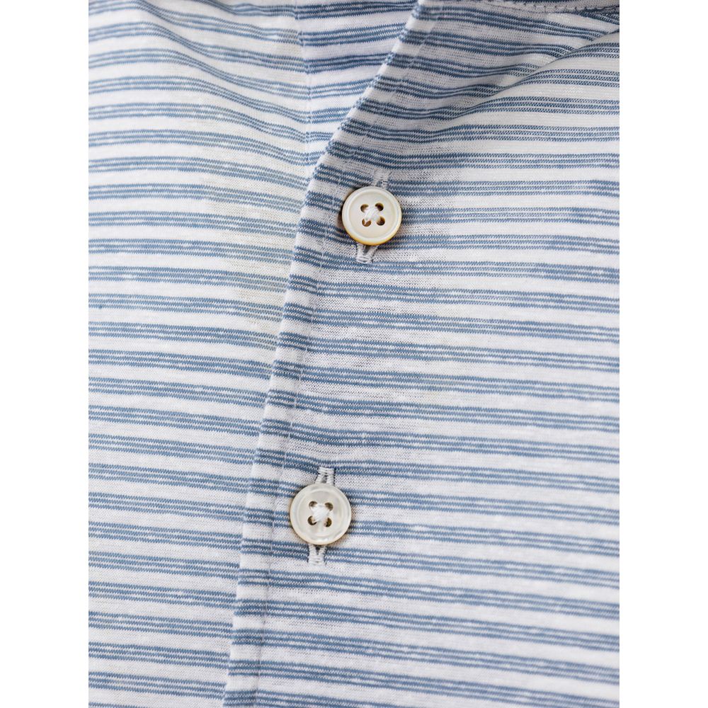 Polo en coton bleu Gran Sasso