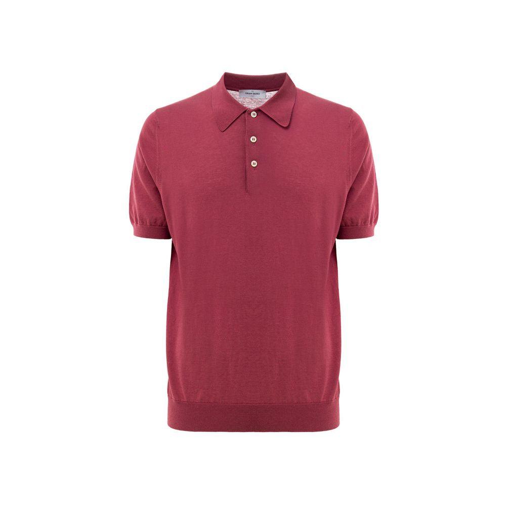 Polo en coton rouge Gran Sasso