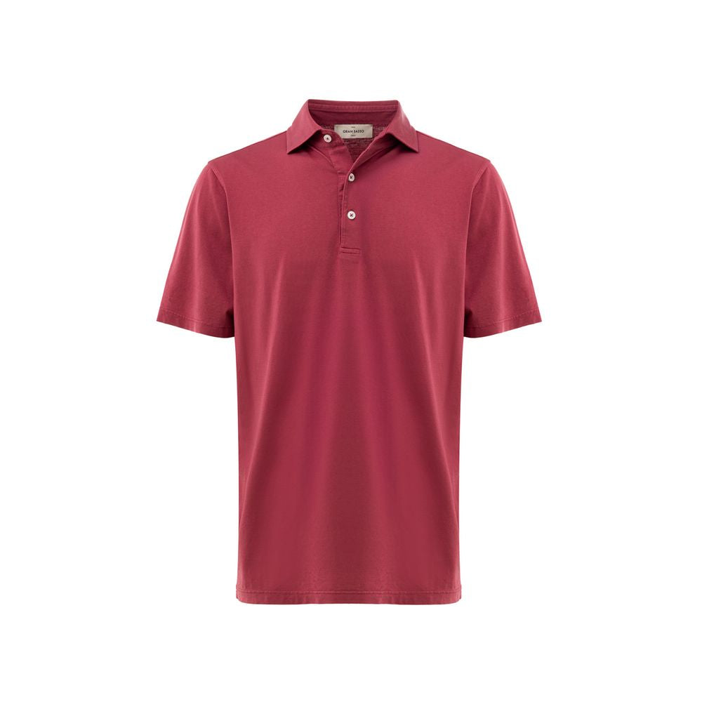 Polo en coton rouge Gran Sasso