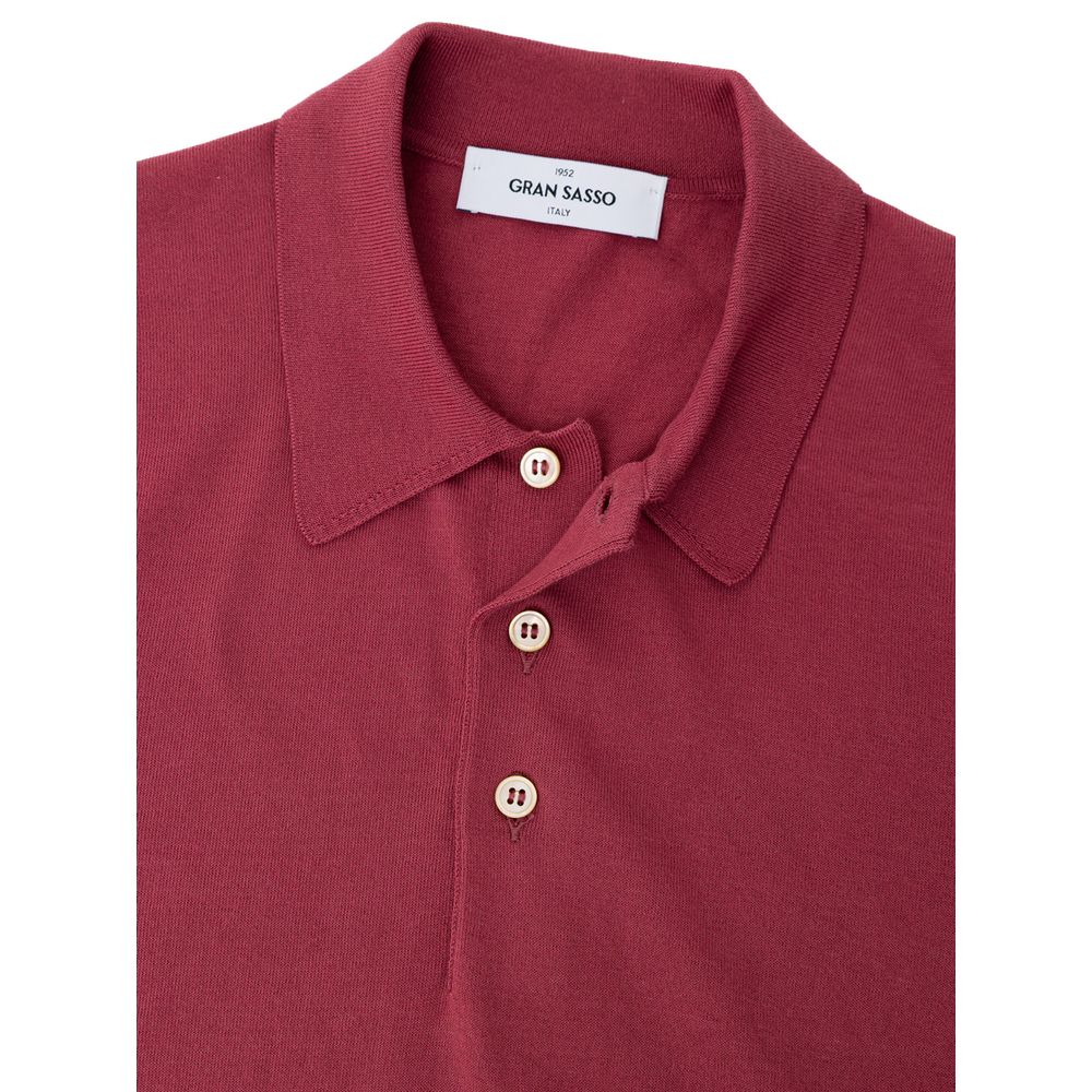 Polo en coton rouge Gran Sasso
