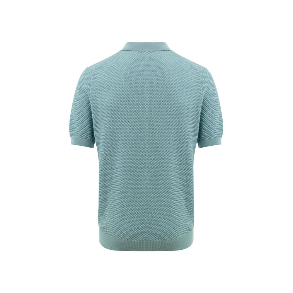 Polo en coton bleu Gran Sasso