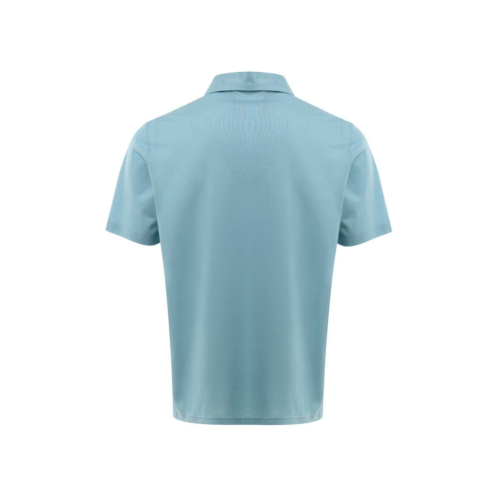 Polo en coton bleu Gran Sasso