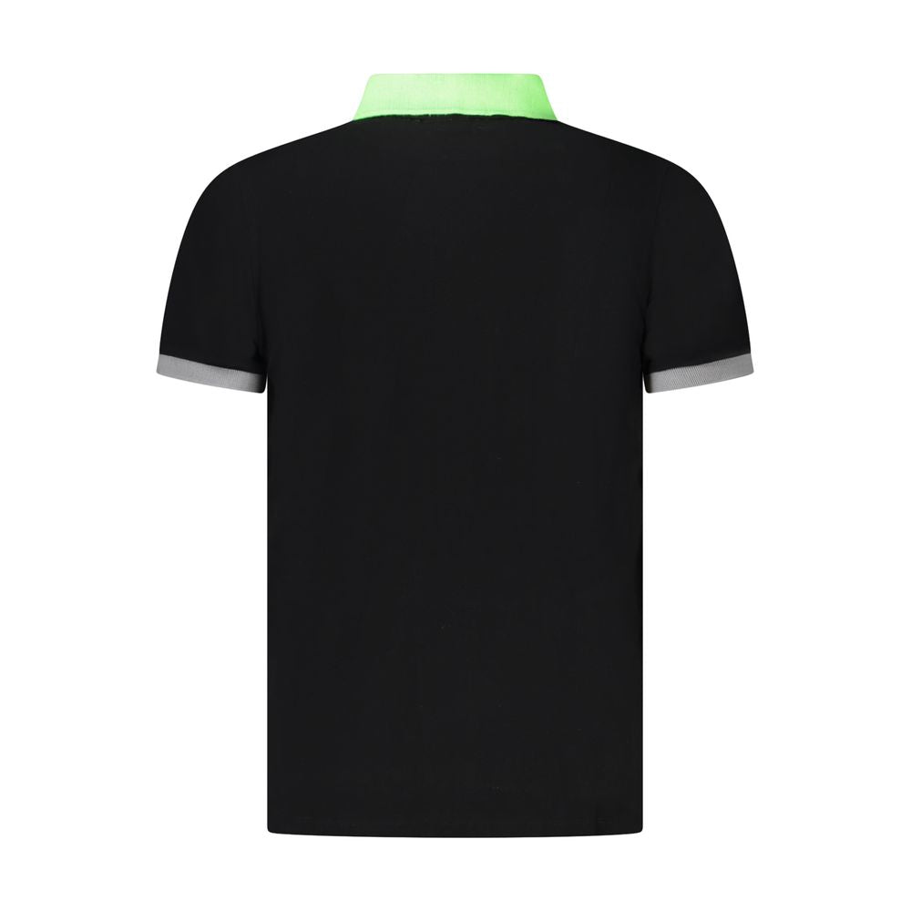 Polo homme en coton noir Norvège 1963