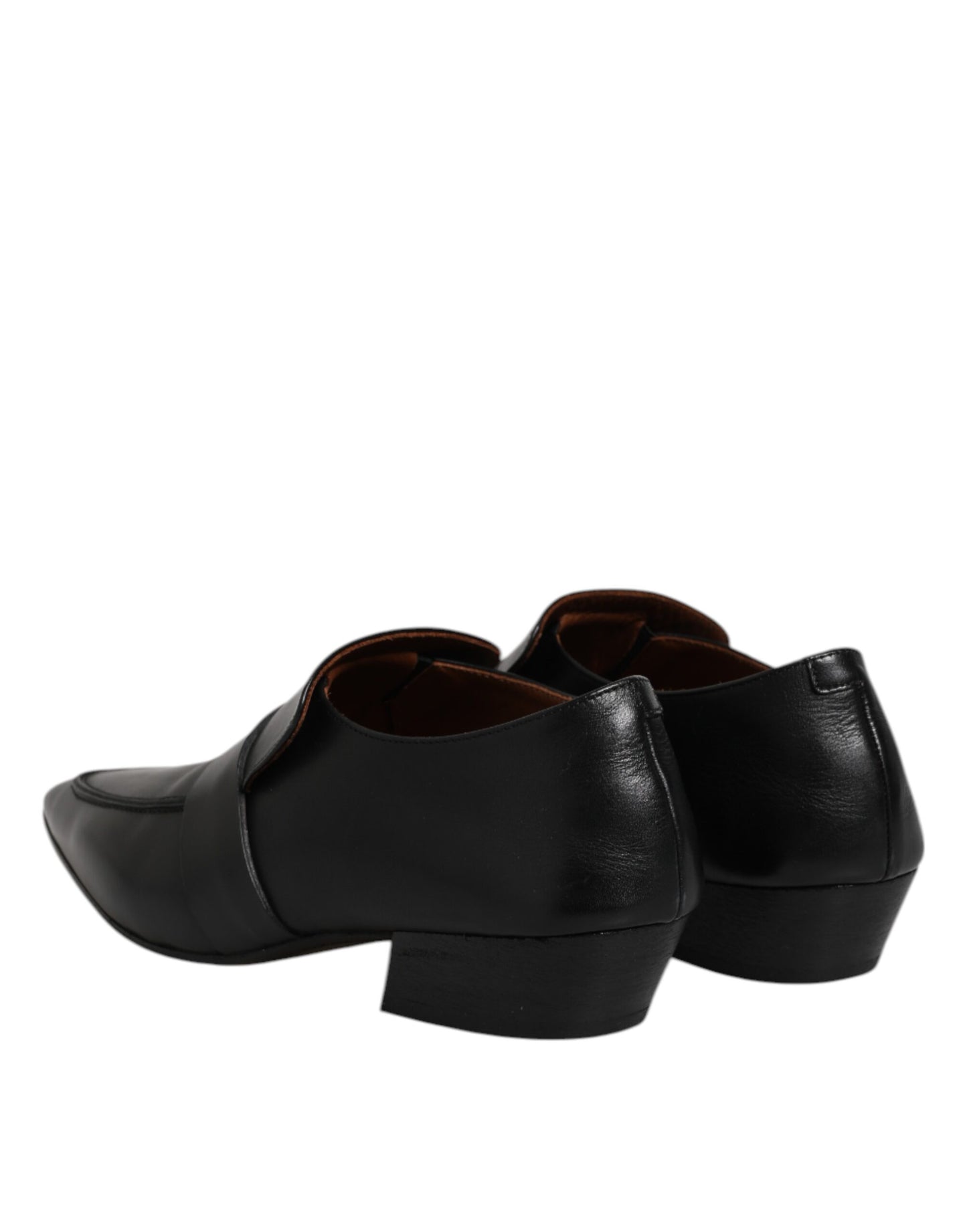 Mocassins Marsell en cuir souple noir à bout pointu, chaussures à enfiler