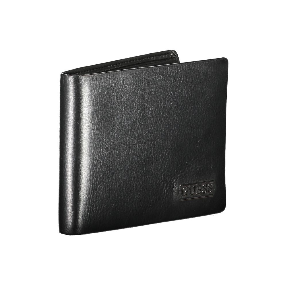 Portefeuille Guess Jeans en cuir noir