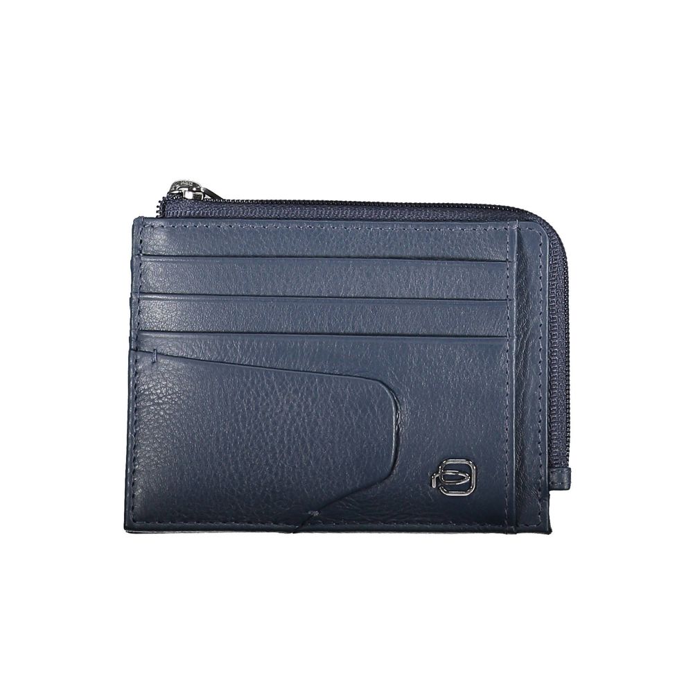 Portefeuille en cuir bleu Piquadro