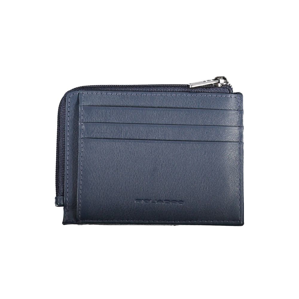 Portefeuille en cuir bleu Piquadro