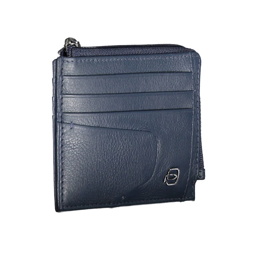 Portefeuille en cuir bleu Piquadro