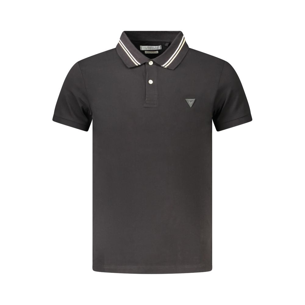 Polo en coton noir Guess Jeans