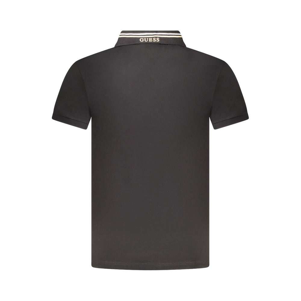 Polo en coton noir Guess Jeans
