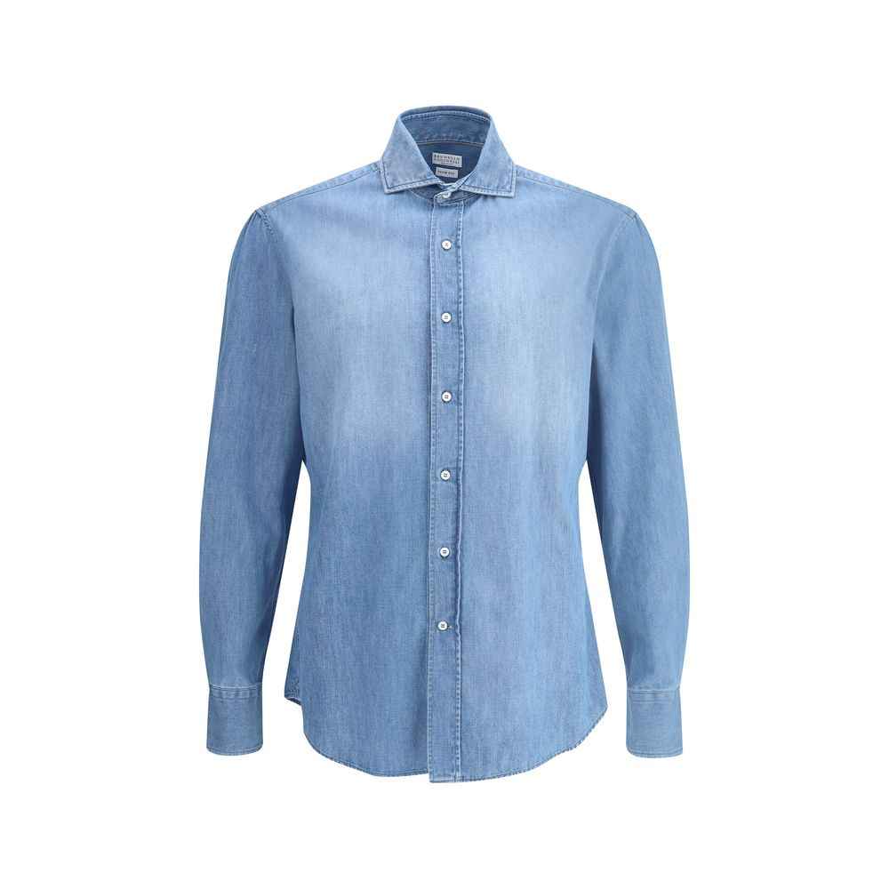 Brunello Cucinelli Denim Shirt Cotton Denim Monochrome
