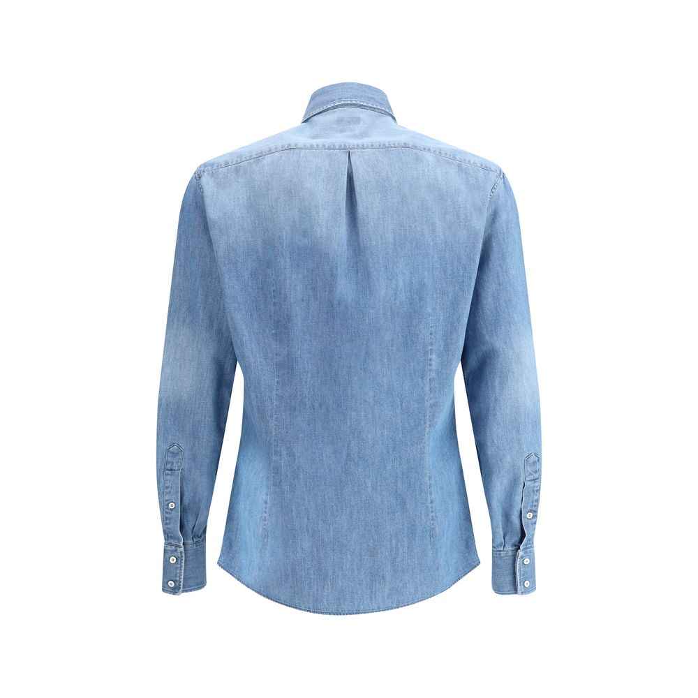 Brunello Cucinelli Denim Shirt Cotton Denim Monochrome