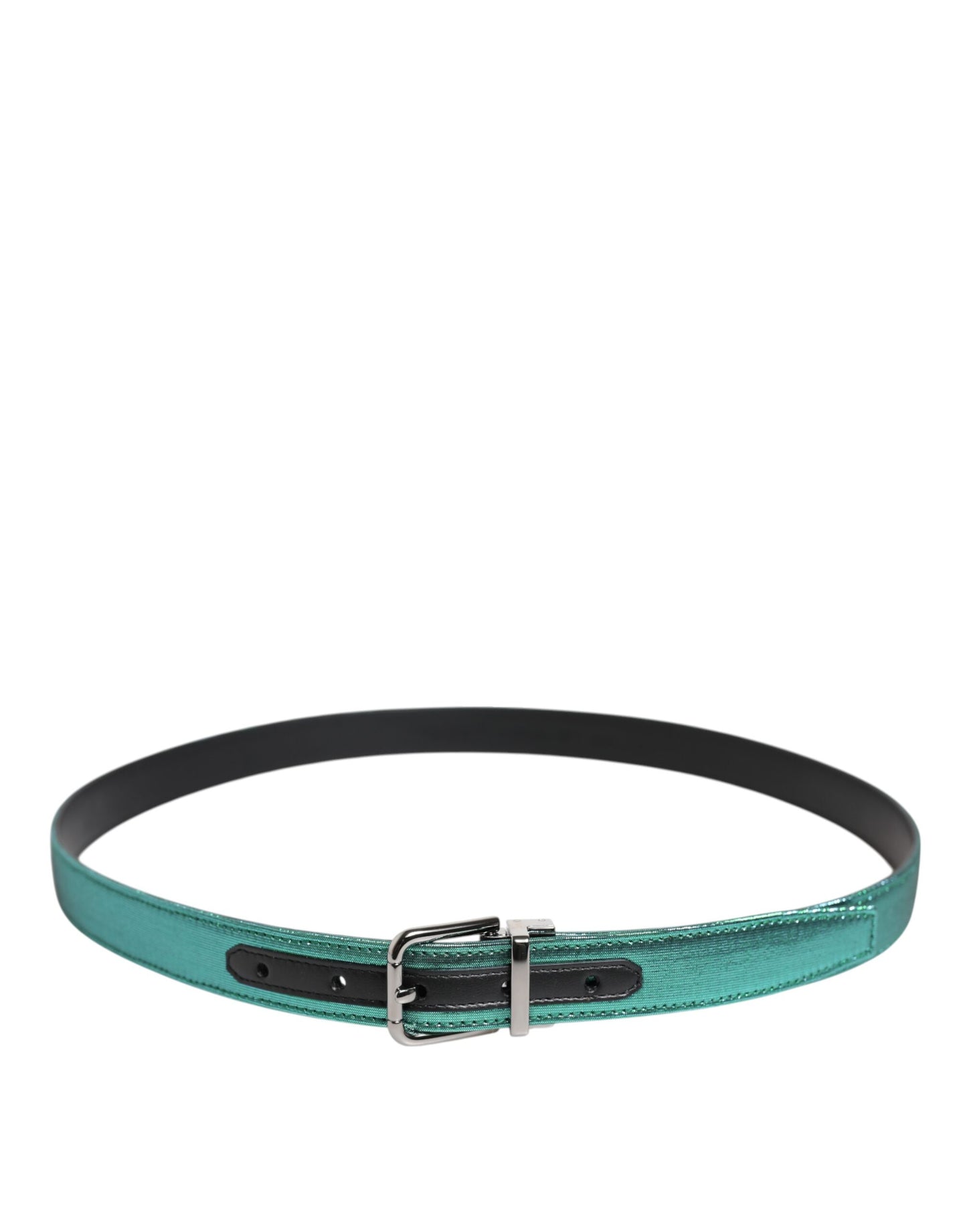 Ceinture Dolce & Gabbana en polyester vert et noir avec boucle en métal