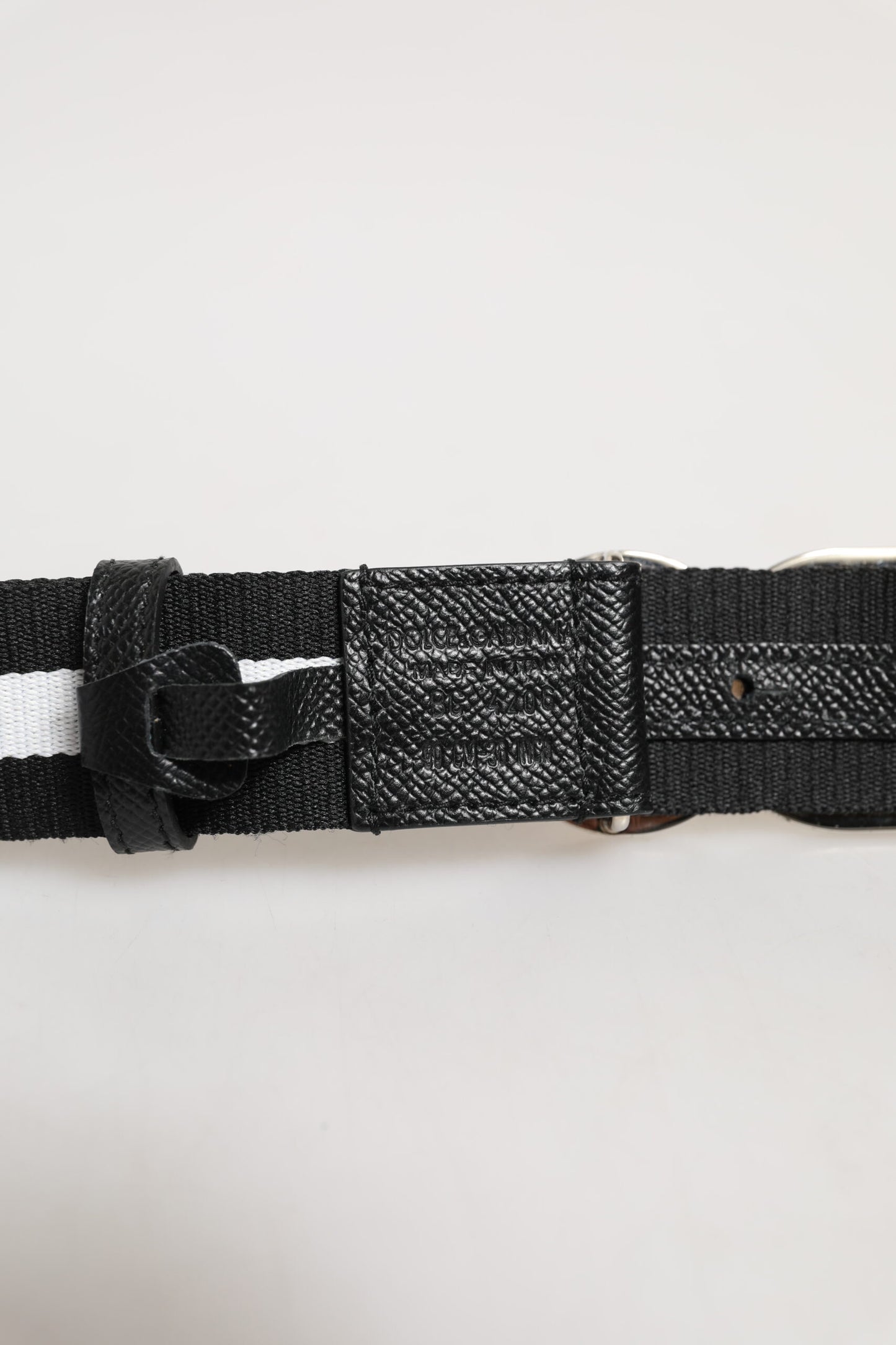 Ceinture Dolce & Gabbana en coton noir avec boucle DG en métal doré