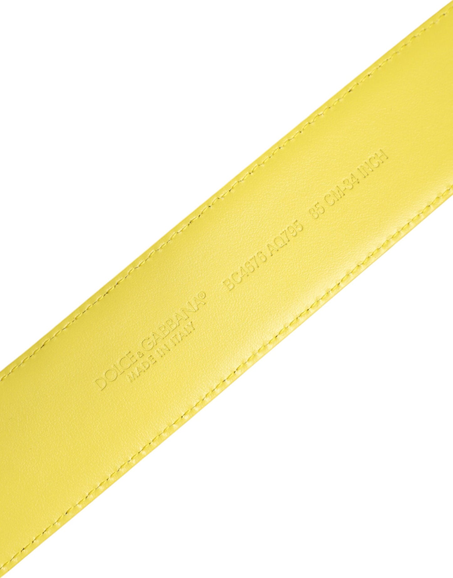 Ceinture classique à boucle en métal jaune et vert Dolce & Gabbana
