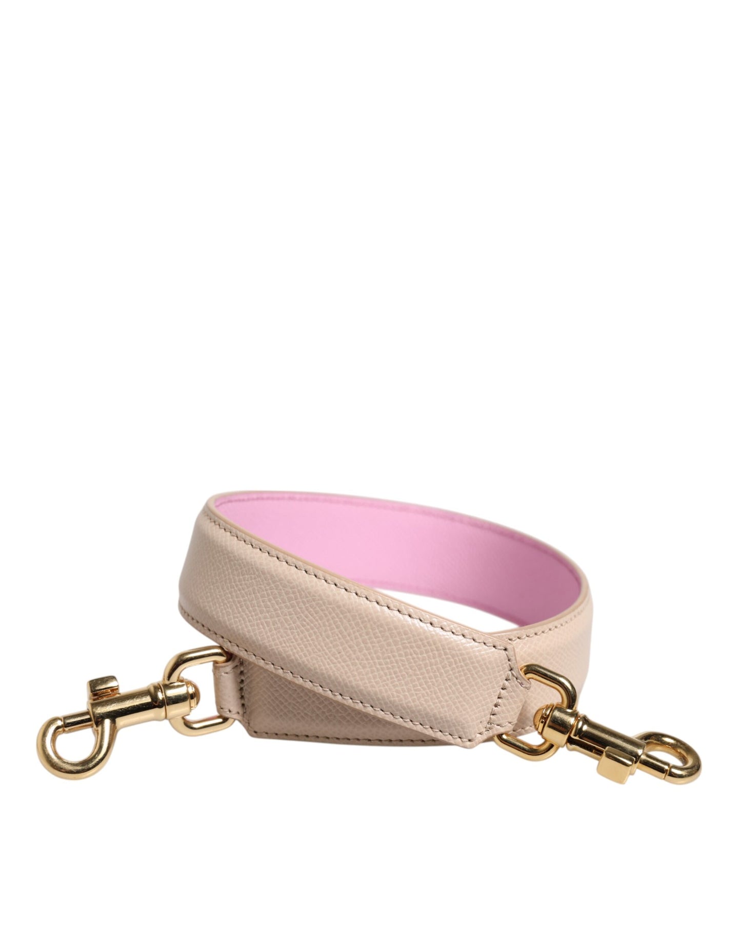 Bandoulière accessoire pour sac à main en cuir beige rose Dolce & Gabbana
