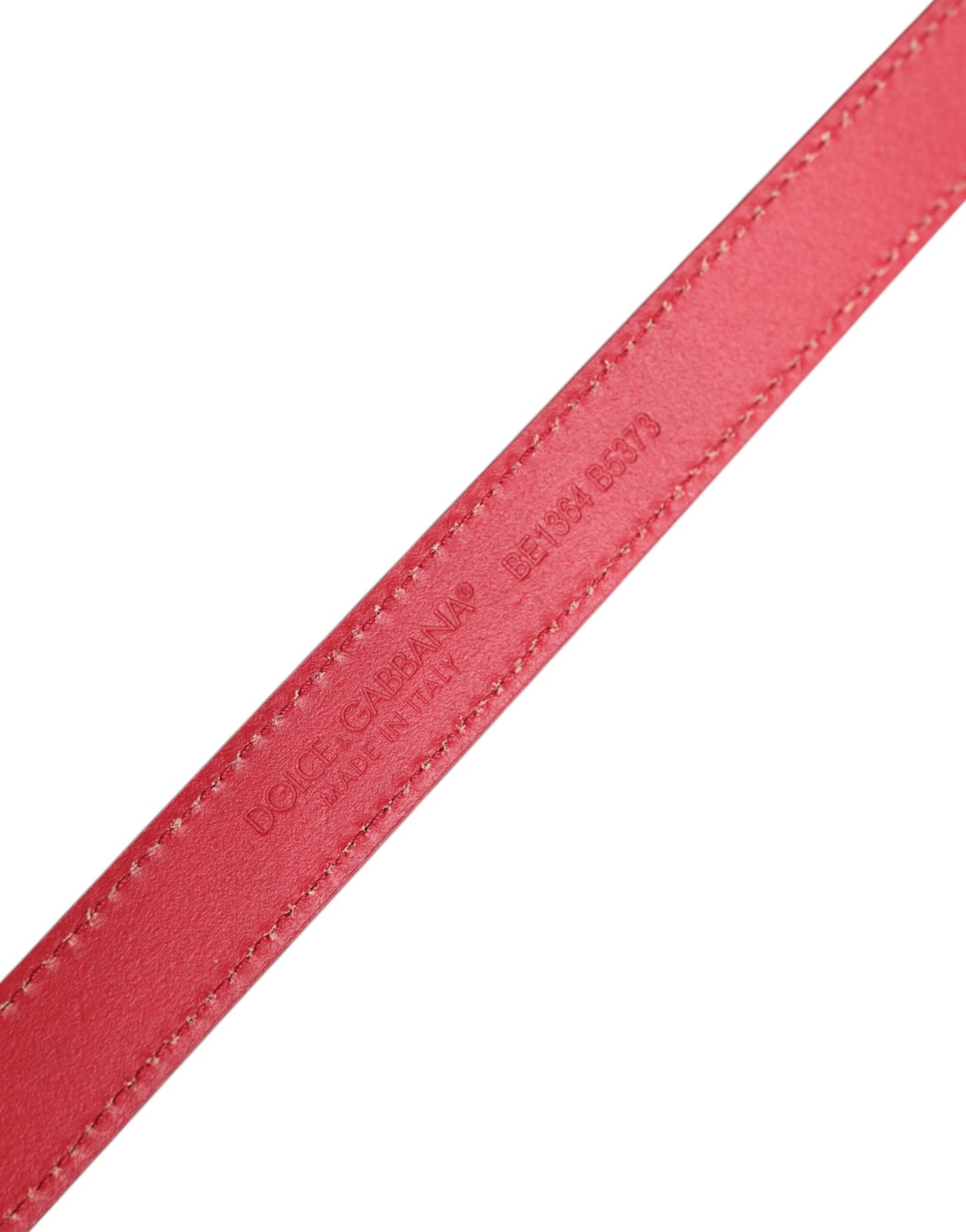 Dolce & Gabbana Ceinture Cintura en cuir rouge avec boucle carrée en métal