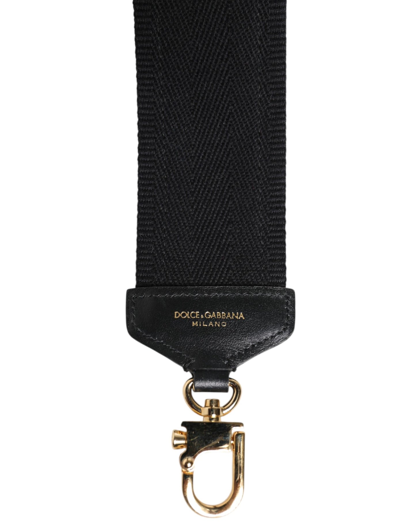 Bandoulière pour sac à main Dolce & Gabbana en coton noir imprimé pour femme