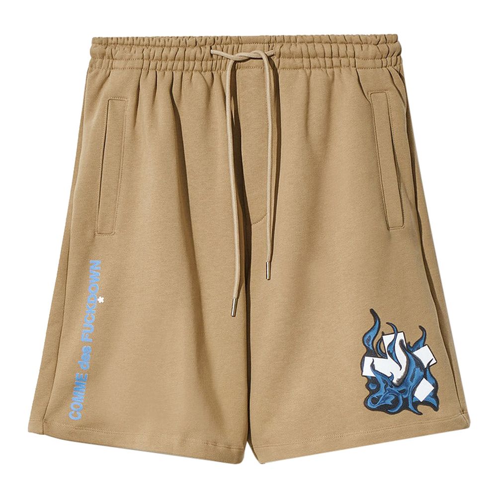 Comme Des Fuckdown Brown Cotton Shorts