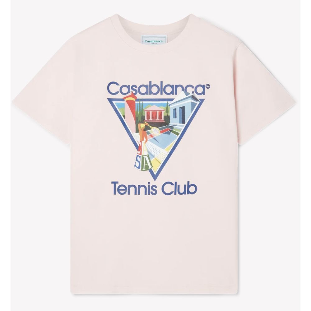 T-shirt en coton rose Casablanca
