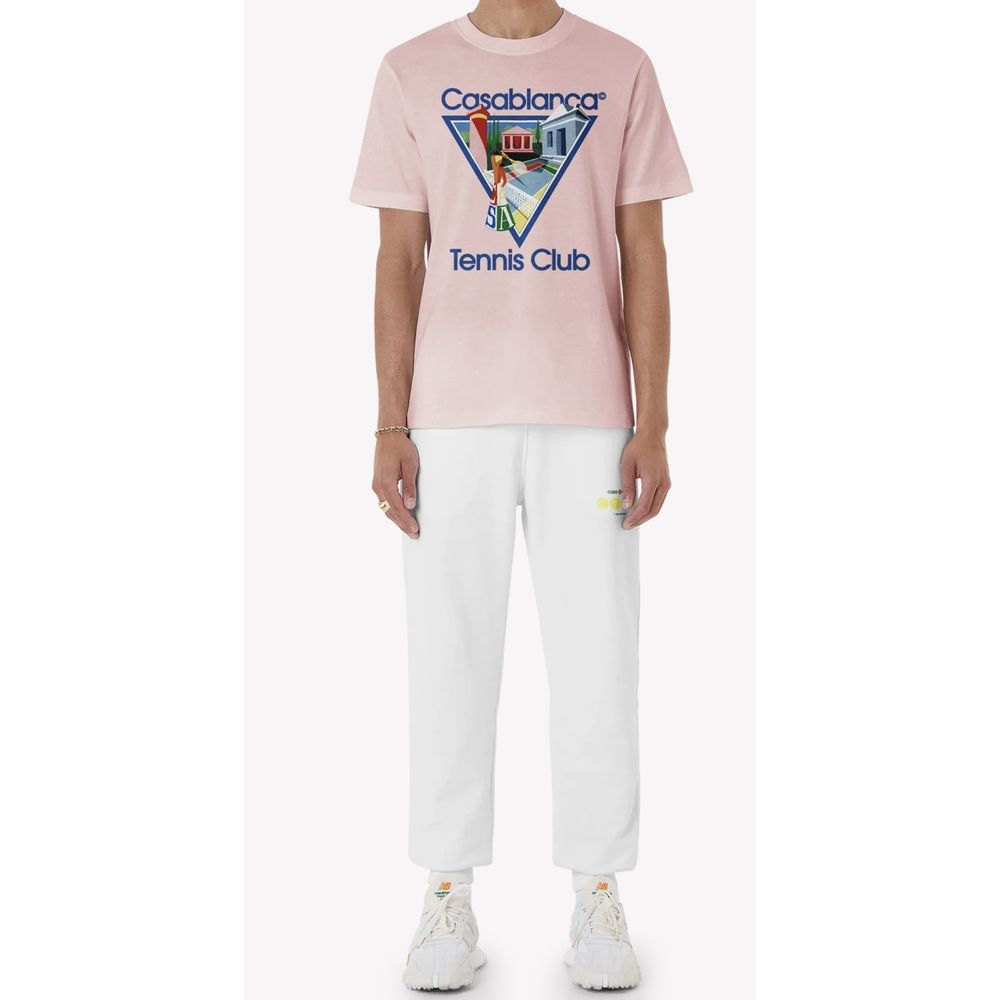 T-shirt en coton rose Casablanca