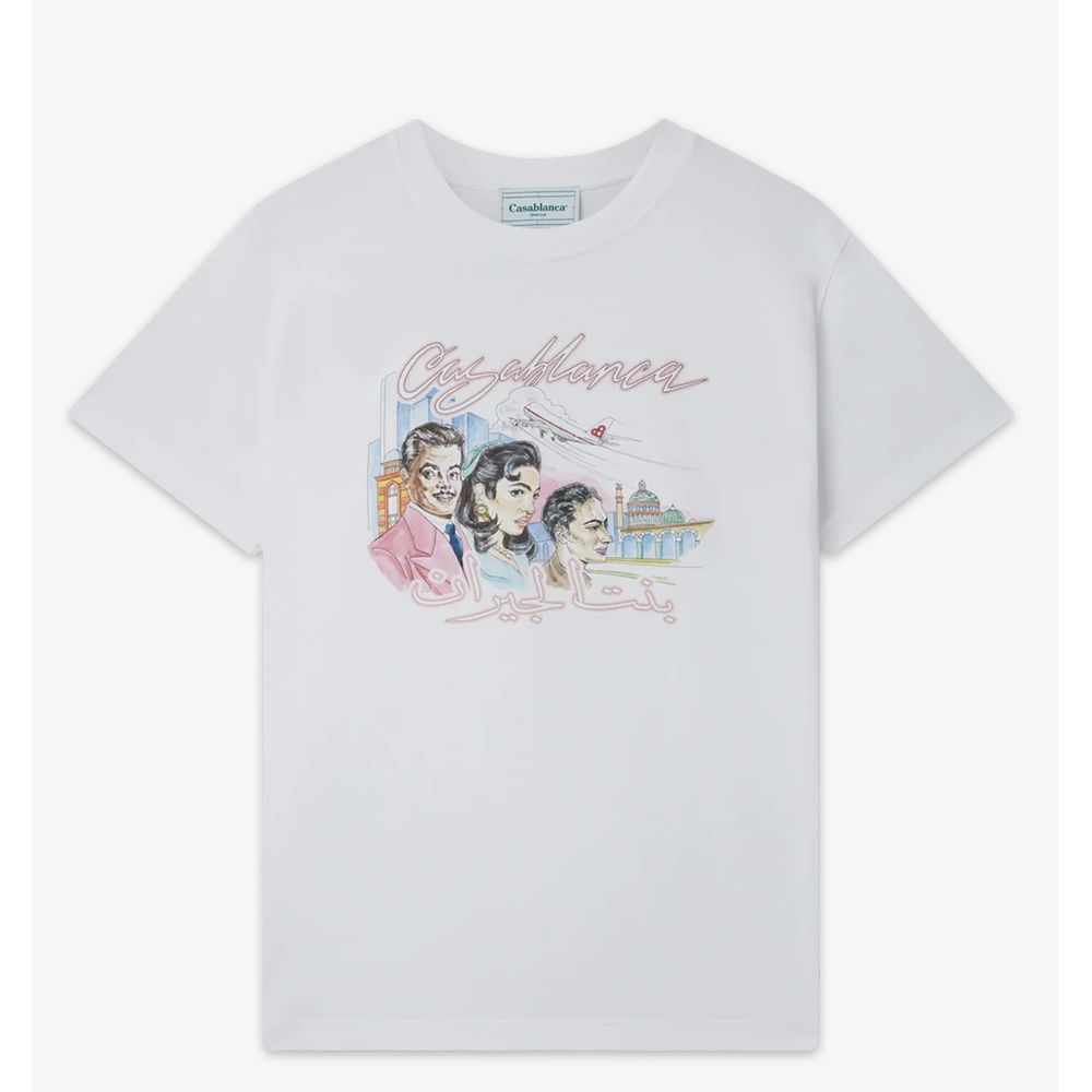 T-shirt en coton blanc Casablanca